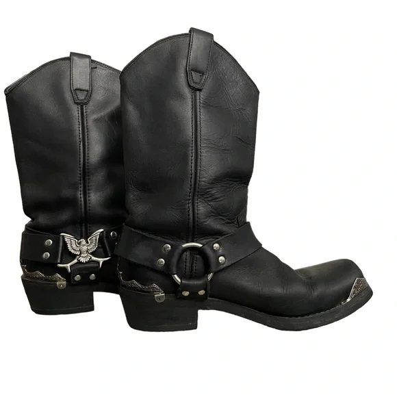 dingo | Shoes | Dingo Chopper Mens Black Leather Biker Boots  display picture 2